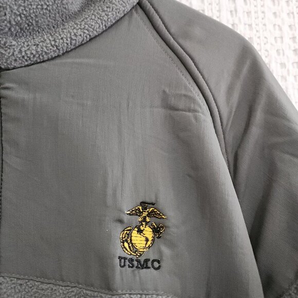 Vintage Rothco Fleece US Military USMC Embroidered Jacket Men's Size Large - Picture 11 of 16